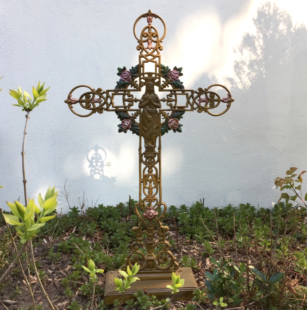 Stehendes Kreuz Grab Schmuck Tierbestattung Friedhofskreuz Grabkreuz romantisch
