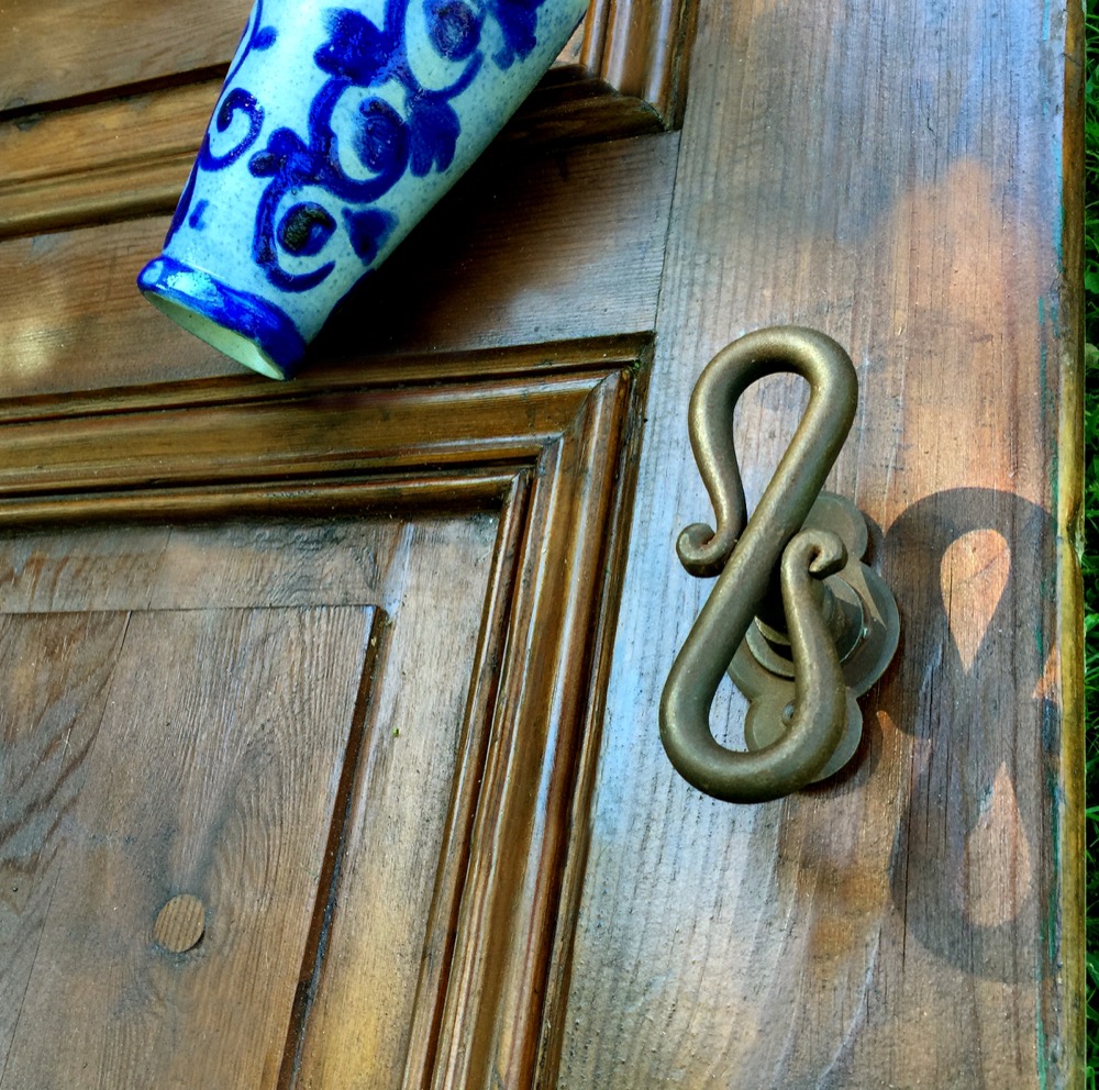 Fenstergriff Antik- Schmiedeeisen antike Baubeschläge Kreuzgriff Fenster Olive