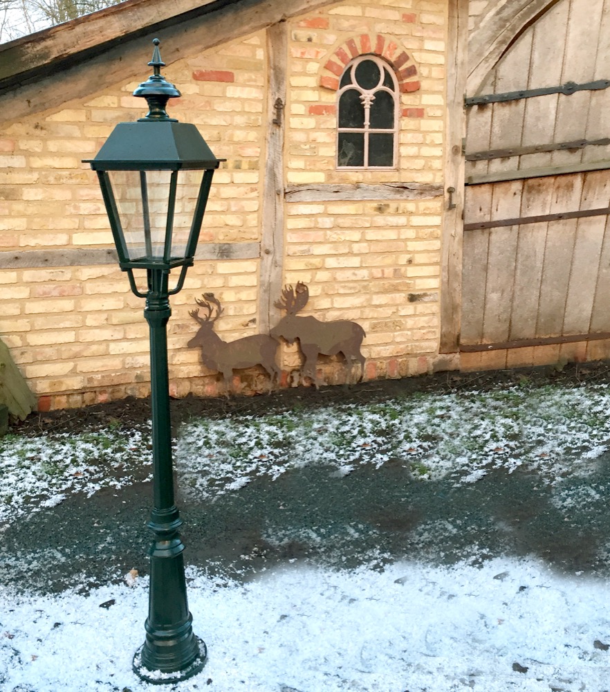 Eingangs-Lampe Aussenlampe Vorgartenbeleuchtung Antike Lampe Vintage - H.155 cm