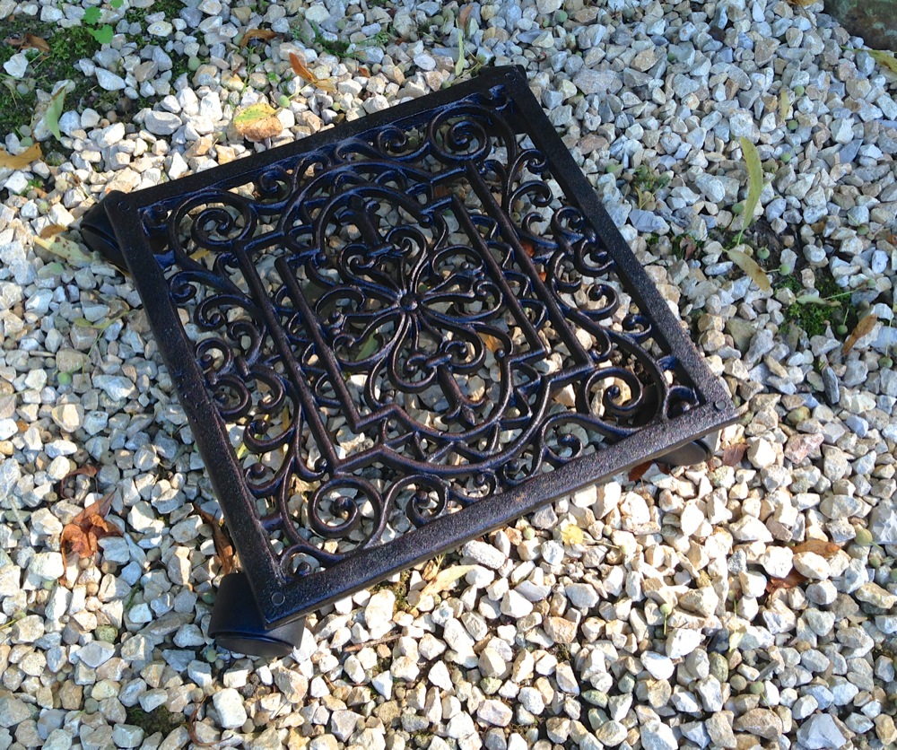 Pflanzenroller Landhaus stabil / 90kg Pflanzentrolley Dekoration f. Terrasse