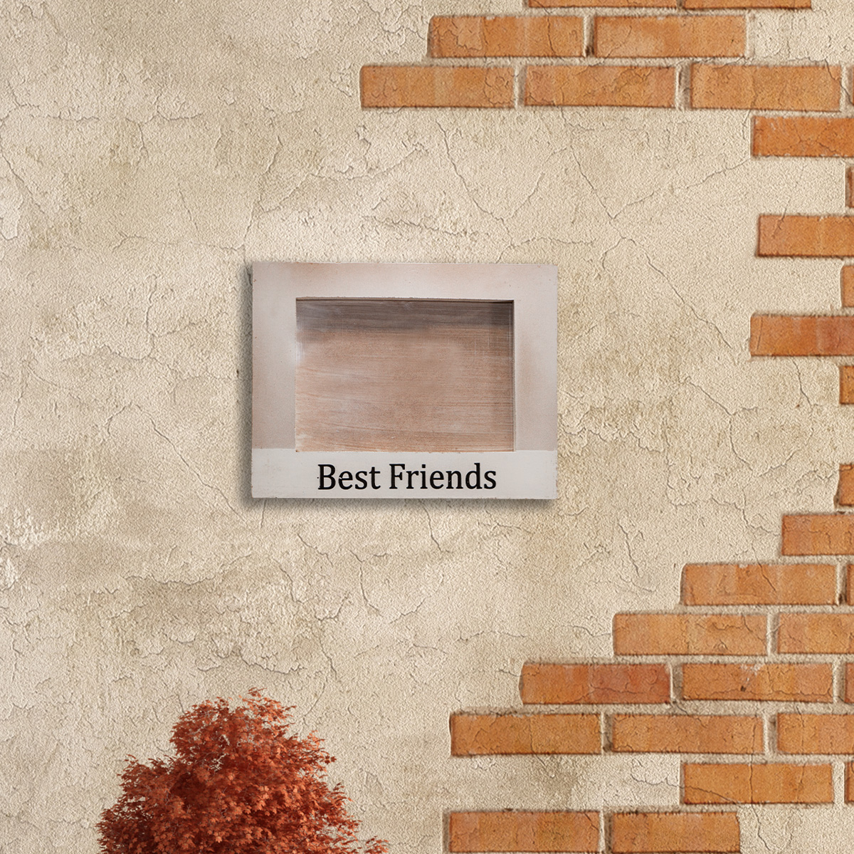 Bilderrahmen, Friends, 16x11 | Holz, beige-weiß | H 17,5 x B 23,5 cm