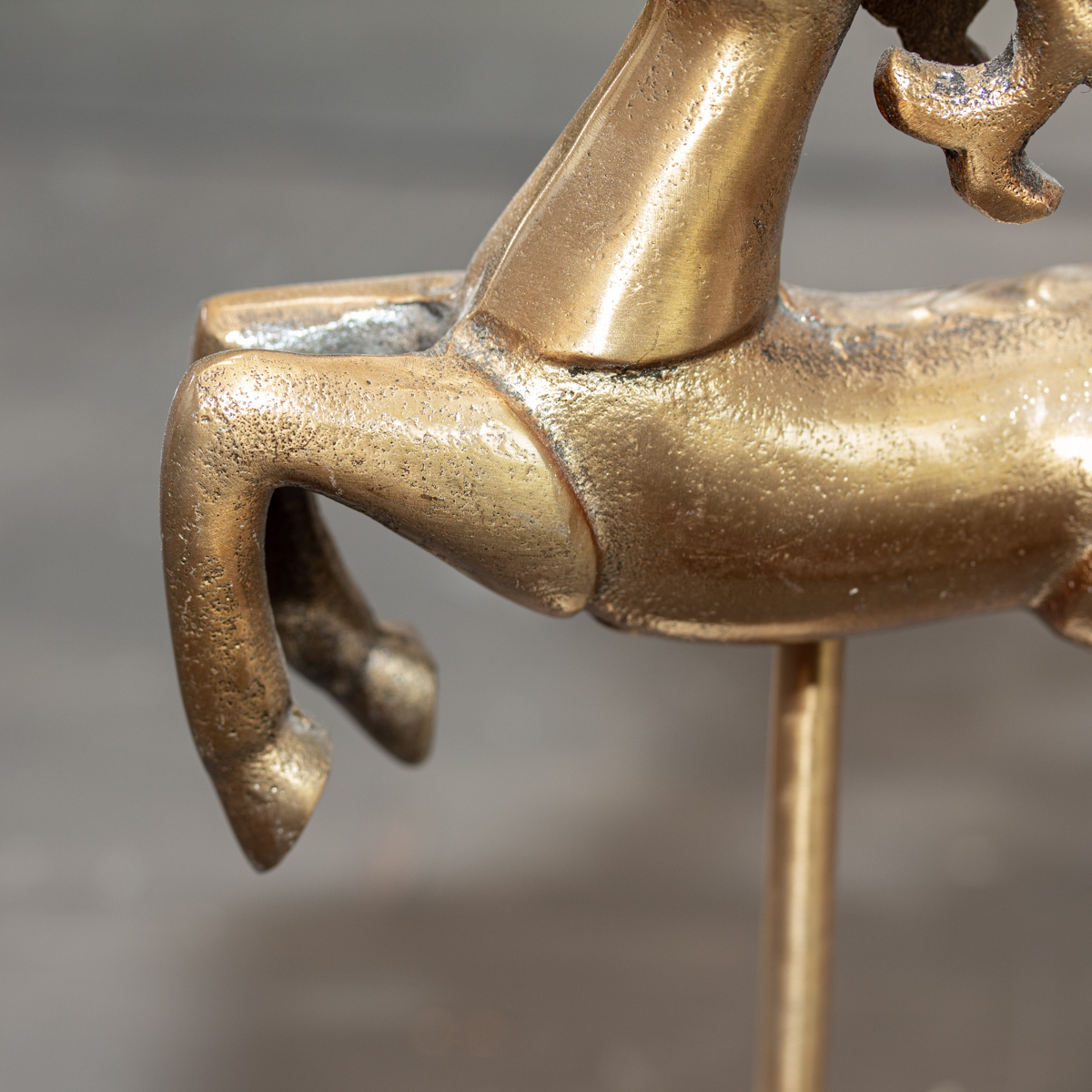 Rentier Figur, Gold, Gartenfigur, Aluminiumfigur, Tiere, Tierfiguren, Dekoration