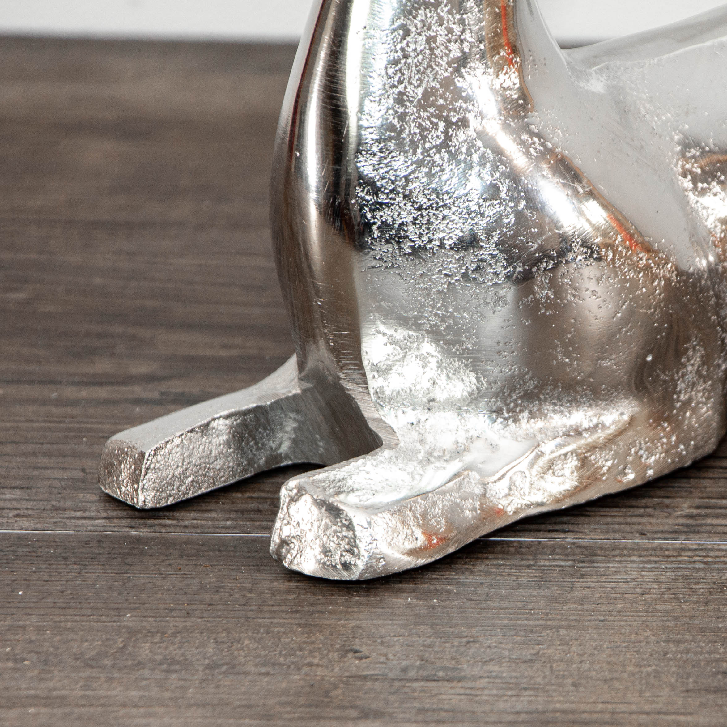 Rentier Figur, liegend, aus Aluminium Tierfiguren Dekoration