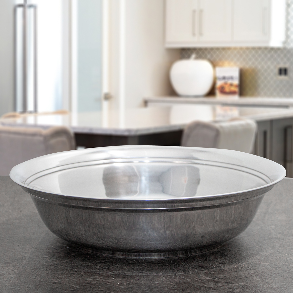 Schüssel, Aluminium, Groß, glänzend, Auslage