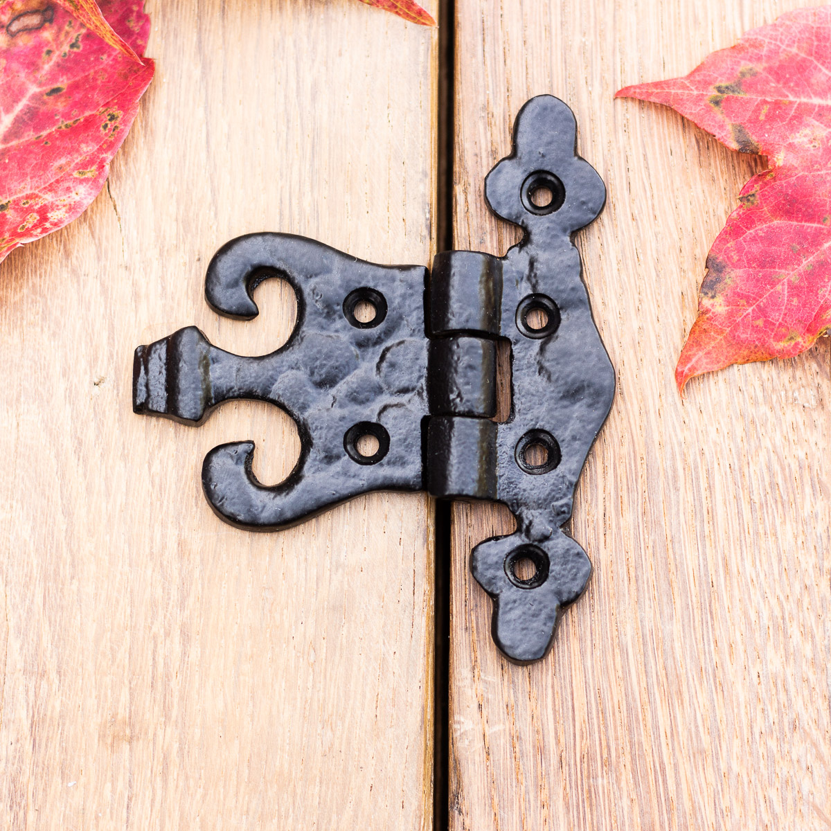 Möbelscharnier für Truhe oder Schrank, Truhenbeschlag aus Gusseisen, wie antik