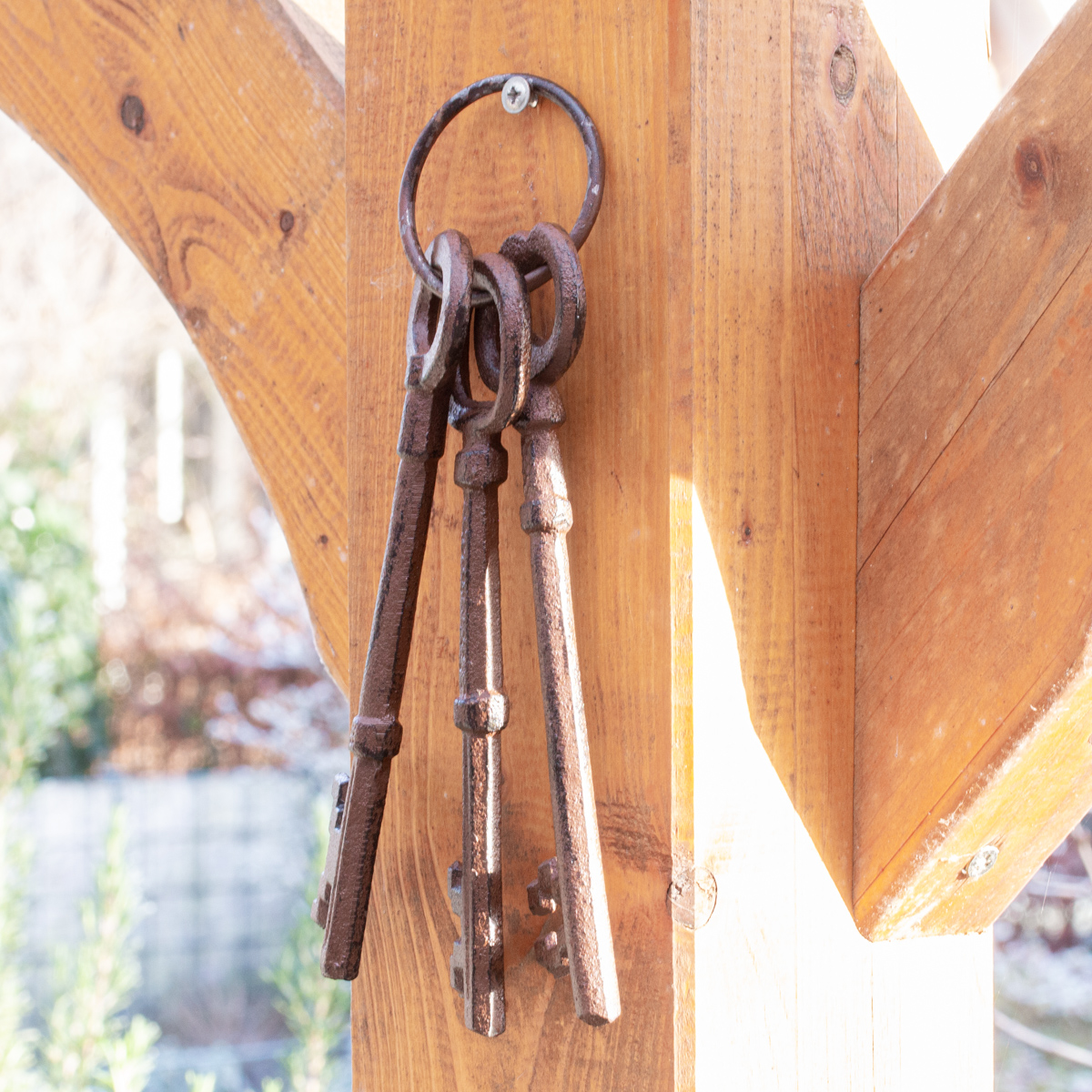 Schlüsselbund, Dekoration, Wanddekoration | Eisen, braun | H23,0xB6,0 cm