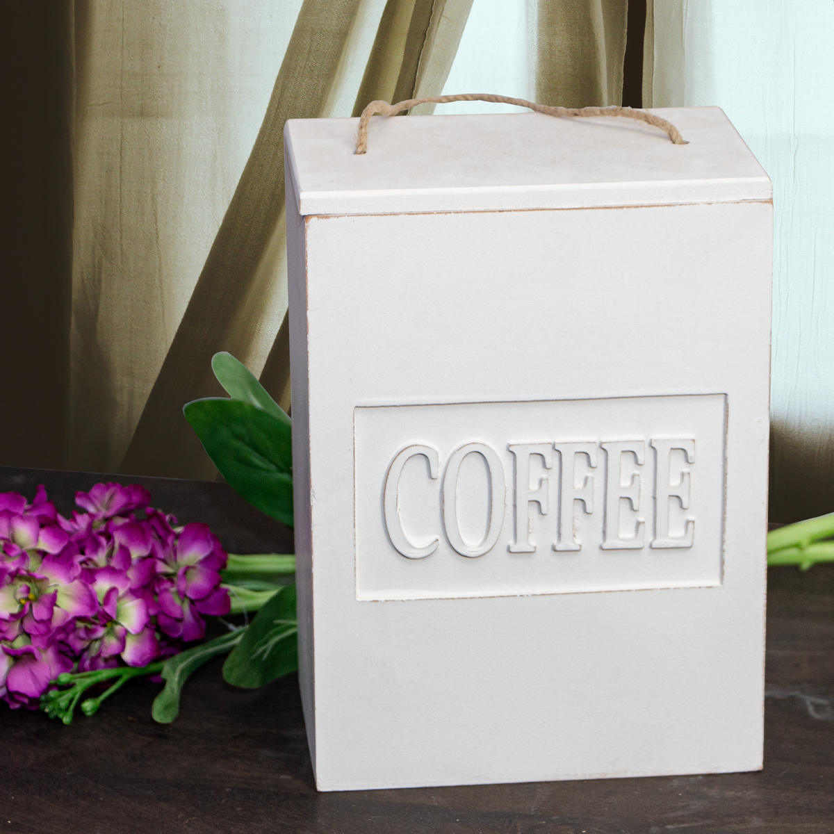 Holzschachtel für Kaffee, Vorratsdose, Dekoration, Küchenartikel