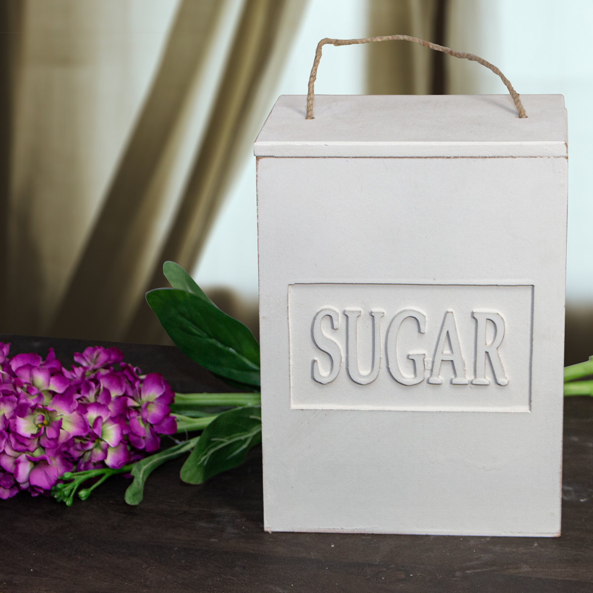 Holzschachtel für Zucker, Vorratsdose, Dekoration, Küchenartikel