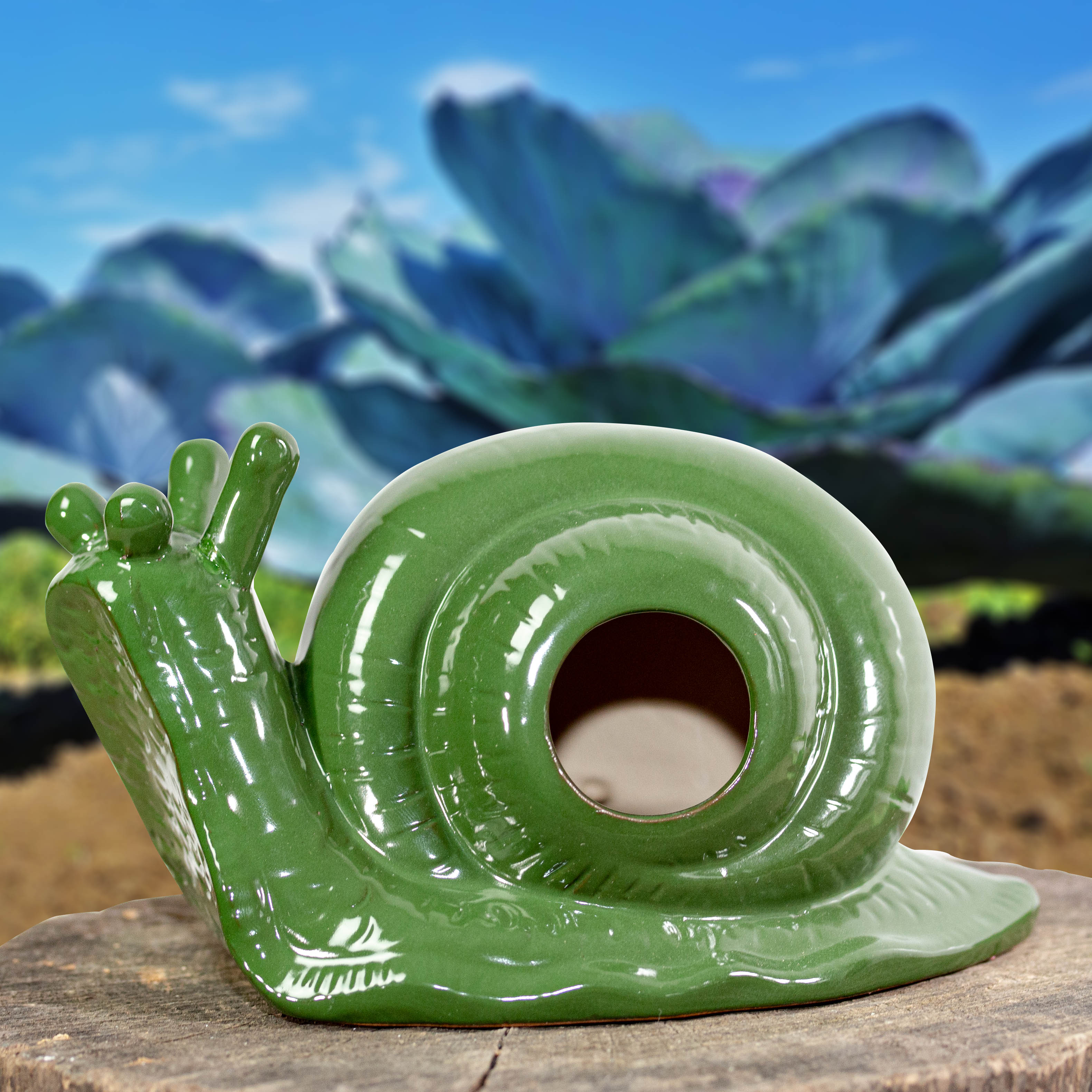 Schneckenfalle - Garten, Tierfiguren, Schnecke, Ton, Grün