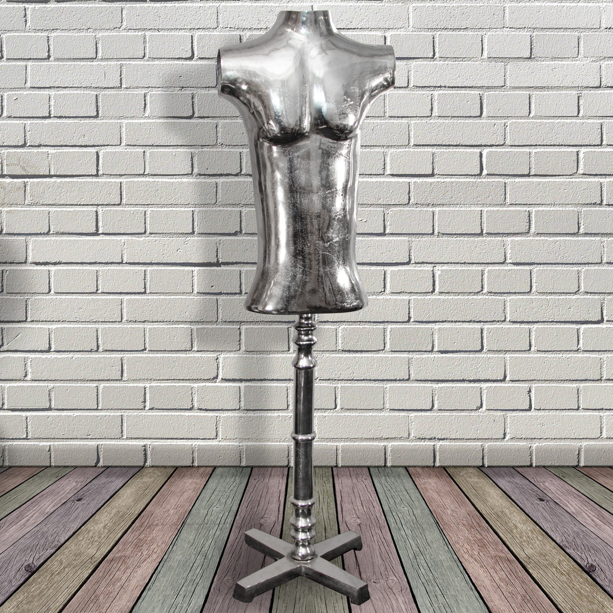 Schneiderpuppe, Männlich, Aluminium, XXL, Dekoration