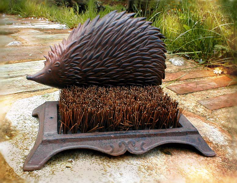 Schuhbürste Igel, Schuhputzer als Tür Dekoration - Haustür, Bürste Schuhbürste