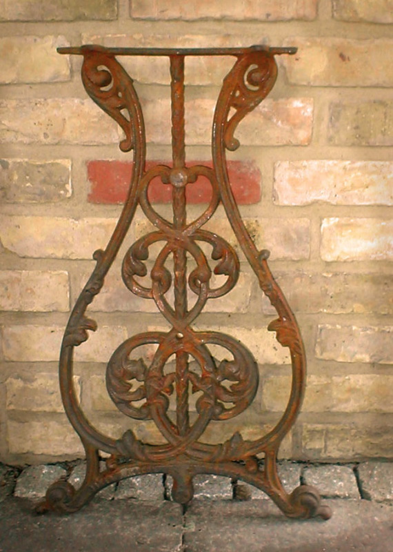 Nähmaschinentisch Seitenteile, antik Tisch für den Flur, Nähmaschine Gartentisch