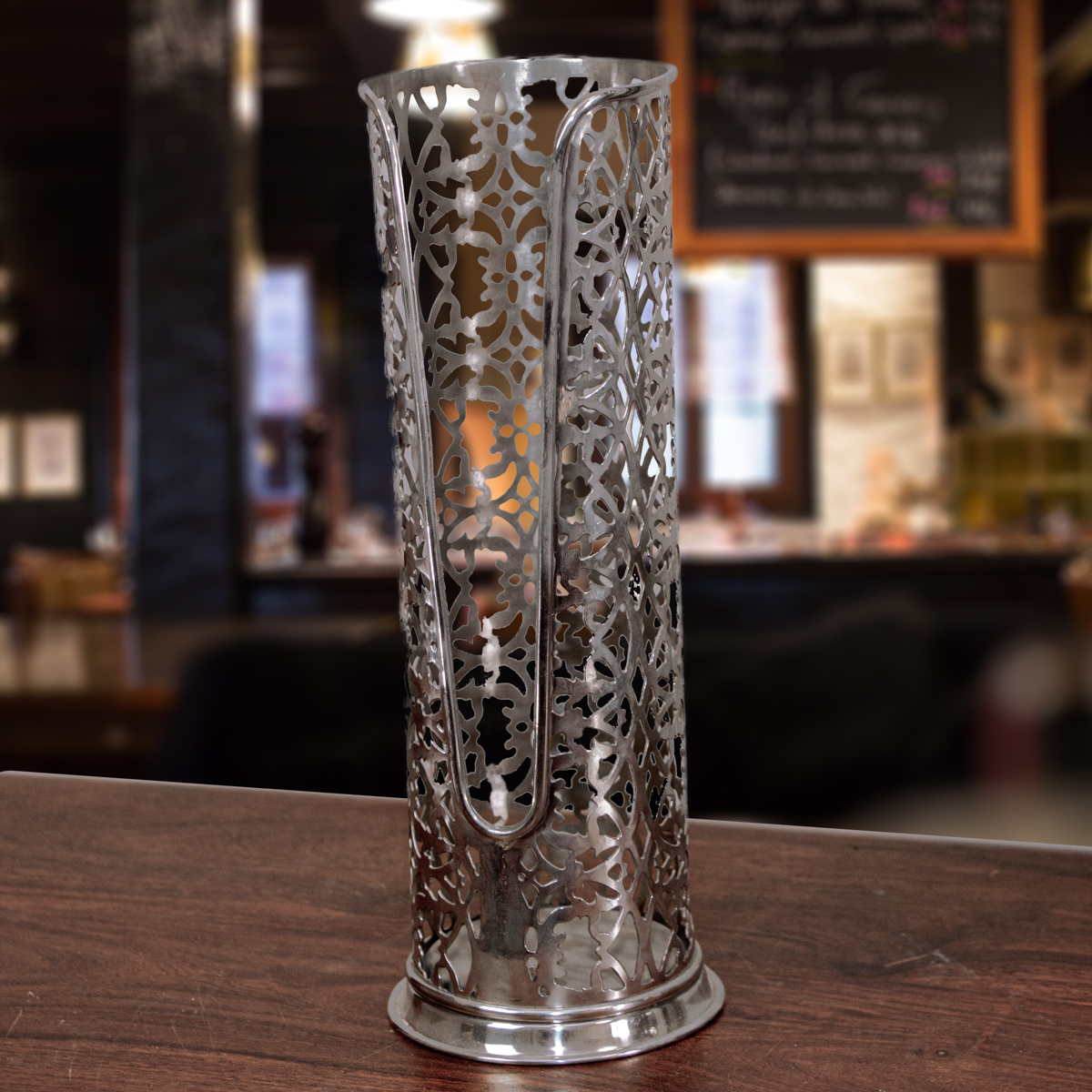 Dekorativer Flaschenhalter, Aluminium, Ornamente, Groß