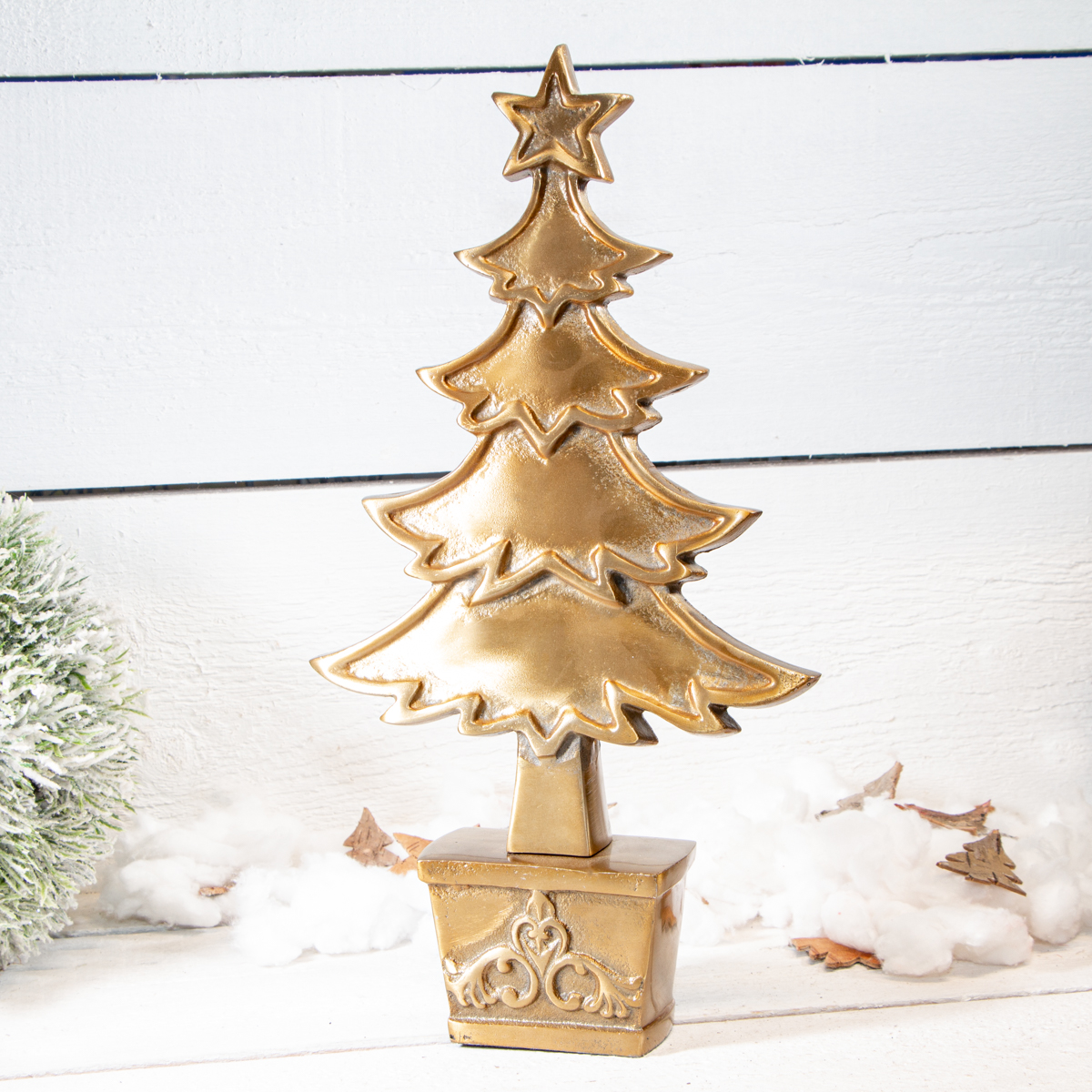 Tannenbaum, Weihnachtsbaum, Weihnachten |Messing, Gold| H40,0xB21,0cm