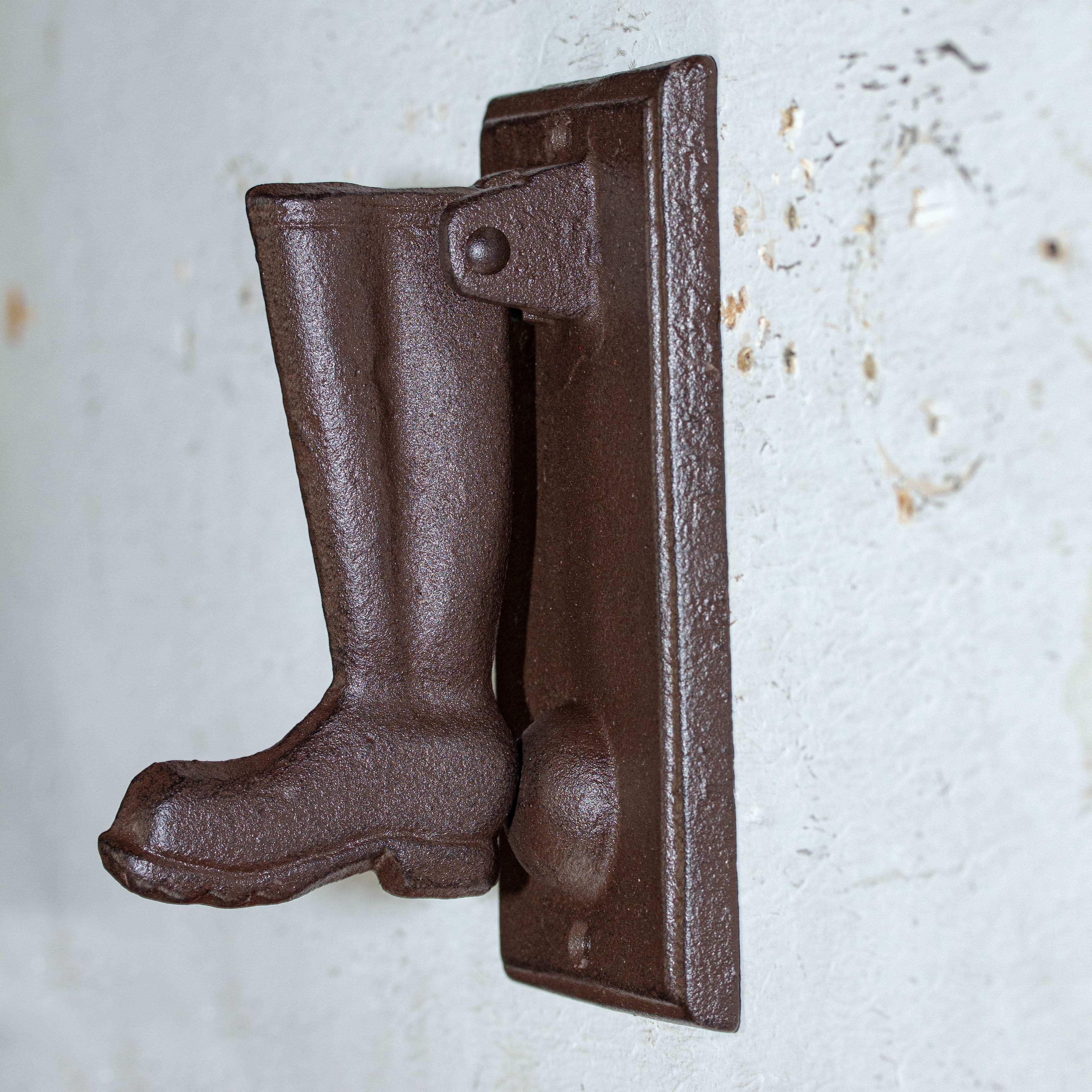Türklopfer als Stiefel, Haustürdeko, Klopfer, Gusseisen