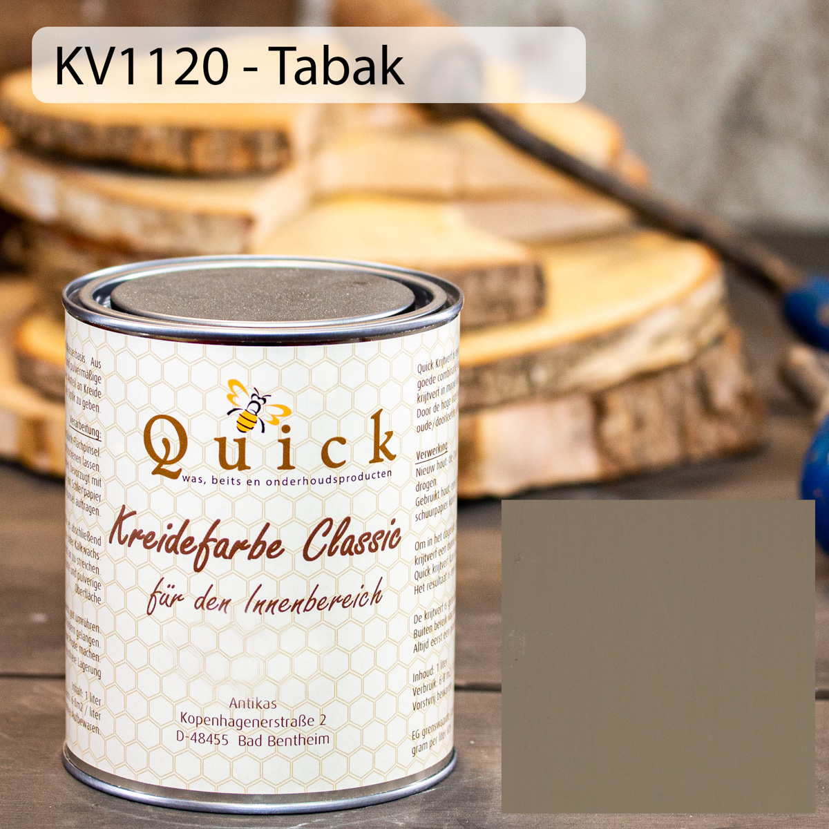 Kreidefarbe Shabby Chic Nostalgie Landhaus Vintage - Tabak - 1L