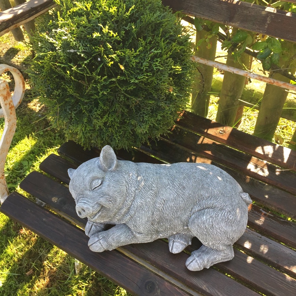 Zwergschwein Garten Dekoration Schweinchen Tierfiguren Schwein, Beton frostfest