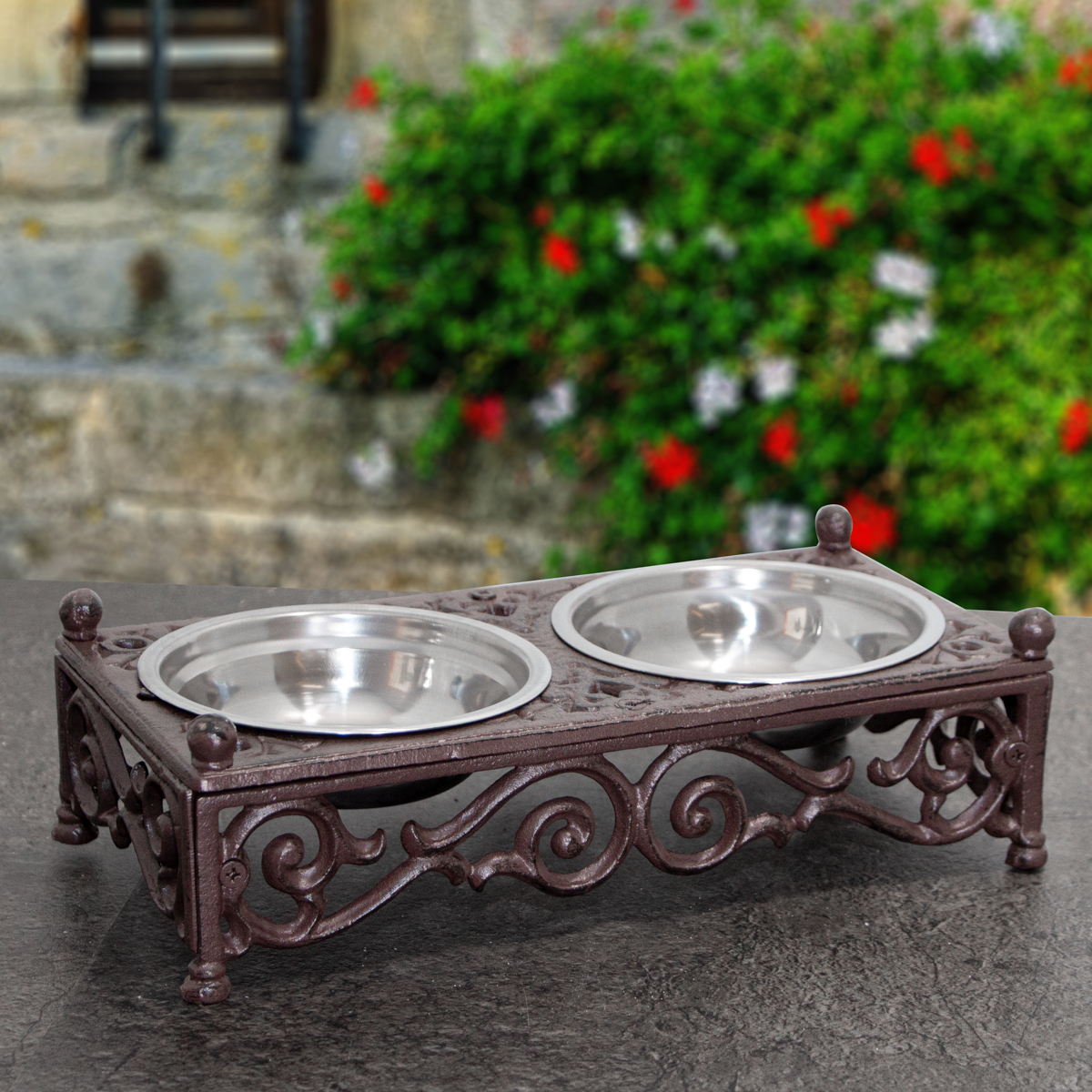 Fressnapf, Futternapf - Trinkschale, Eisen Braun, Hunde, Katzen