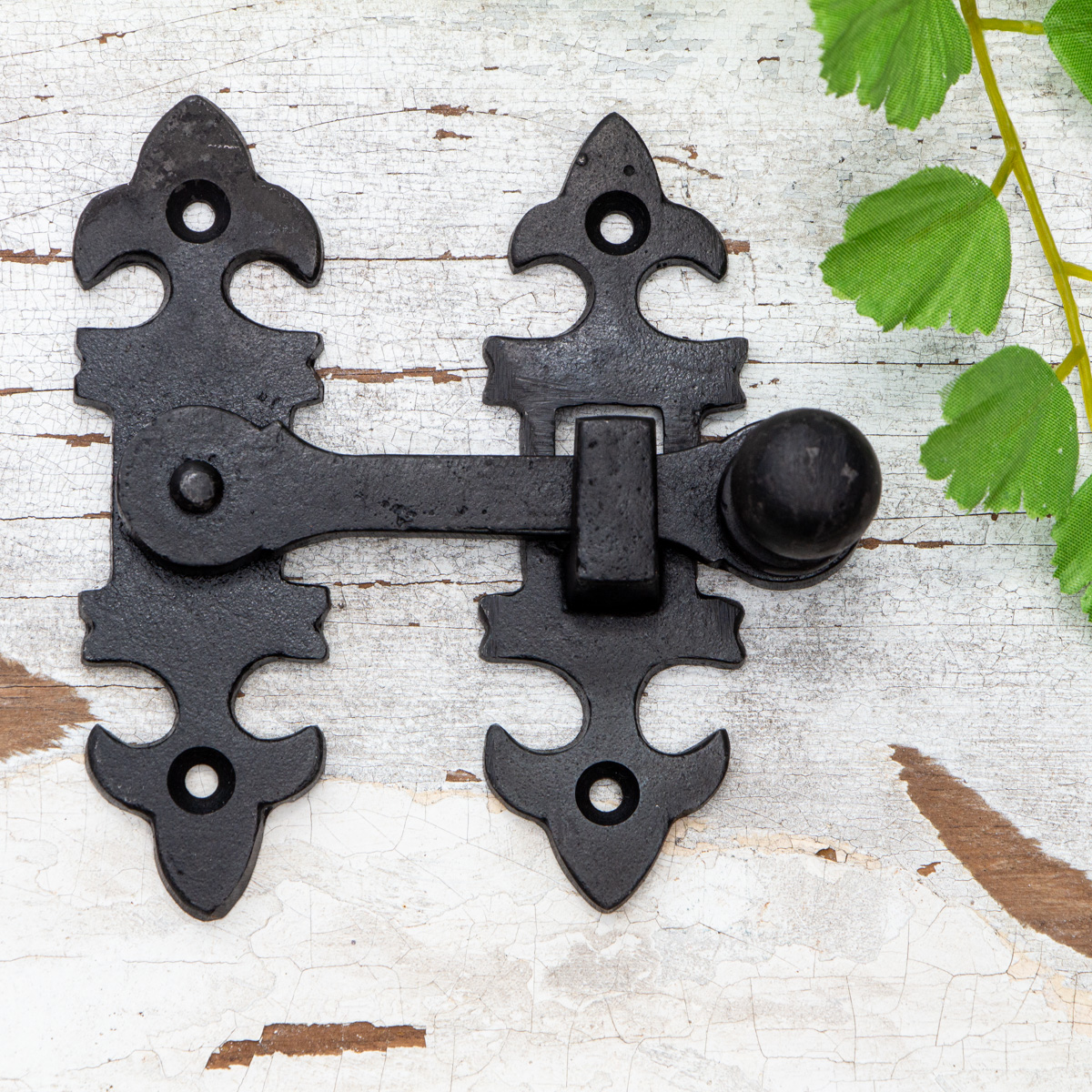 Fenster Schließer, Fallhaken | Eisen, schwarz | H 10,0 x B9,2 cm