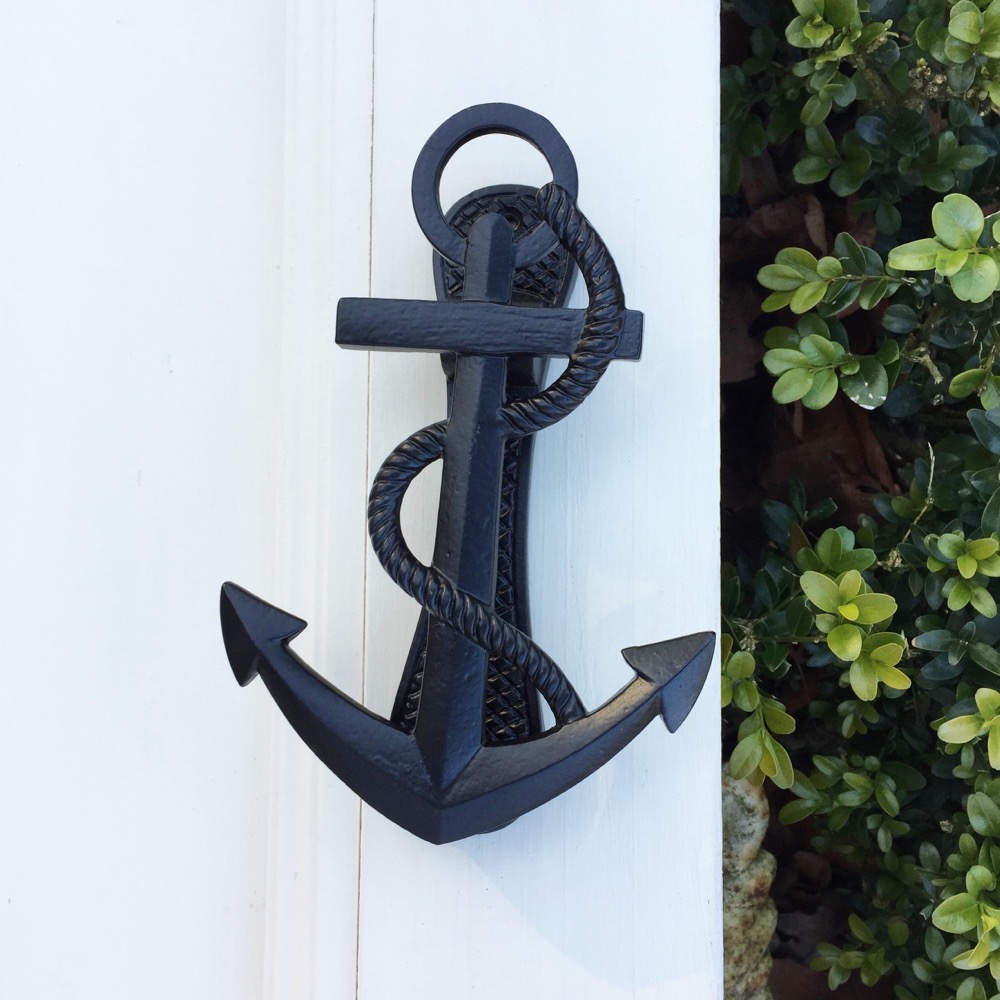 Türklopfer mit Anker Haustür Dekoration Ferienwohnung Klopfer Bootstür Nautik
