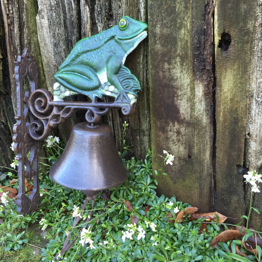 Türglocke mit Frosch, Gartenhaus Glocke, Tür Glocke Haustür Dekoration Vintage
