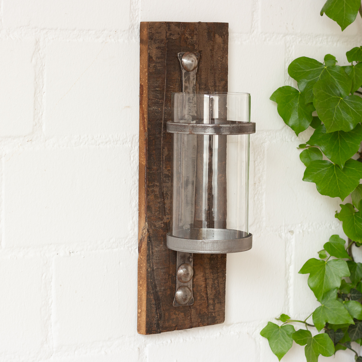 Massiver Wandleuchter, rustikale Wandkerzenhalter, Kerzenhalter, Vintage-Look