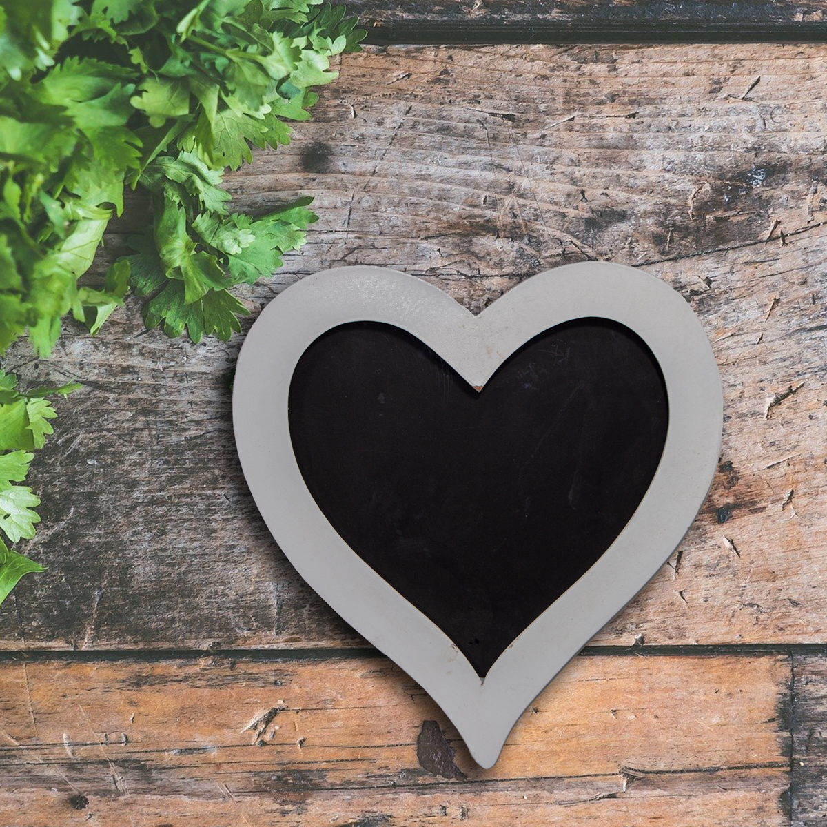 Holzfigur, Herz, Groß, Weiß, Kreide, Tafelfunktion