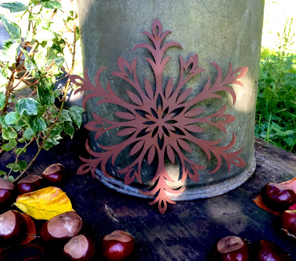 Gartendeko Sterne Antik finish Rost, Weihnachtsdekoration Garten, Fenster-Sterne