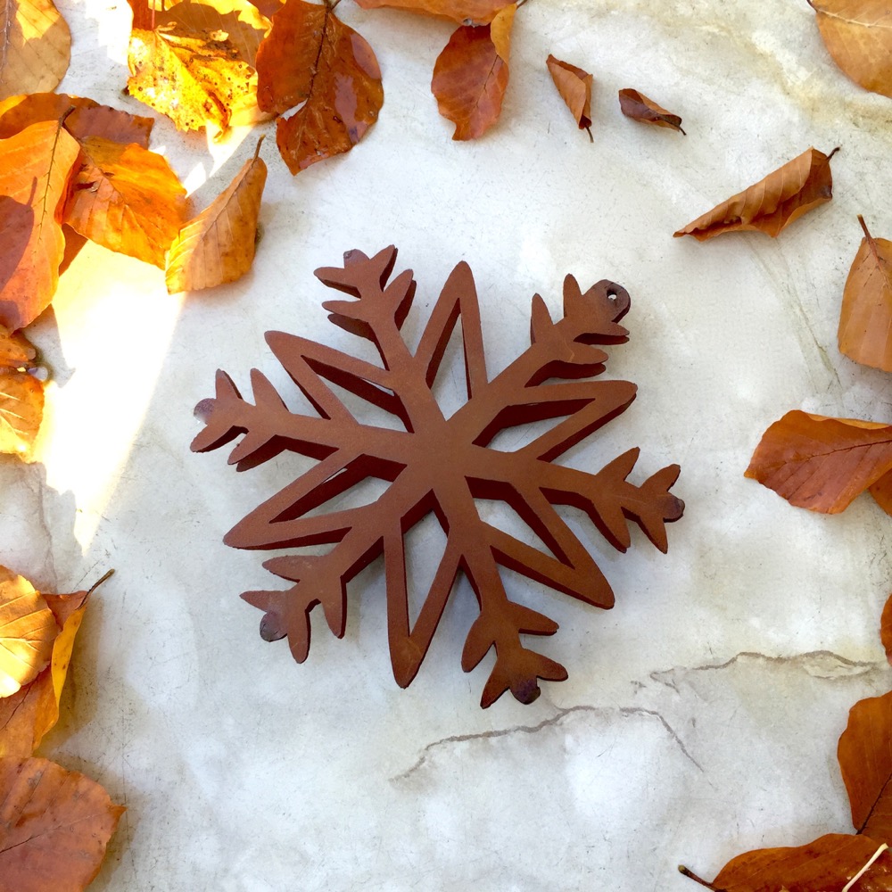 Winter Garten Dekoration - Strohsterne wie Antik - Rost Dekoration Weihnachten