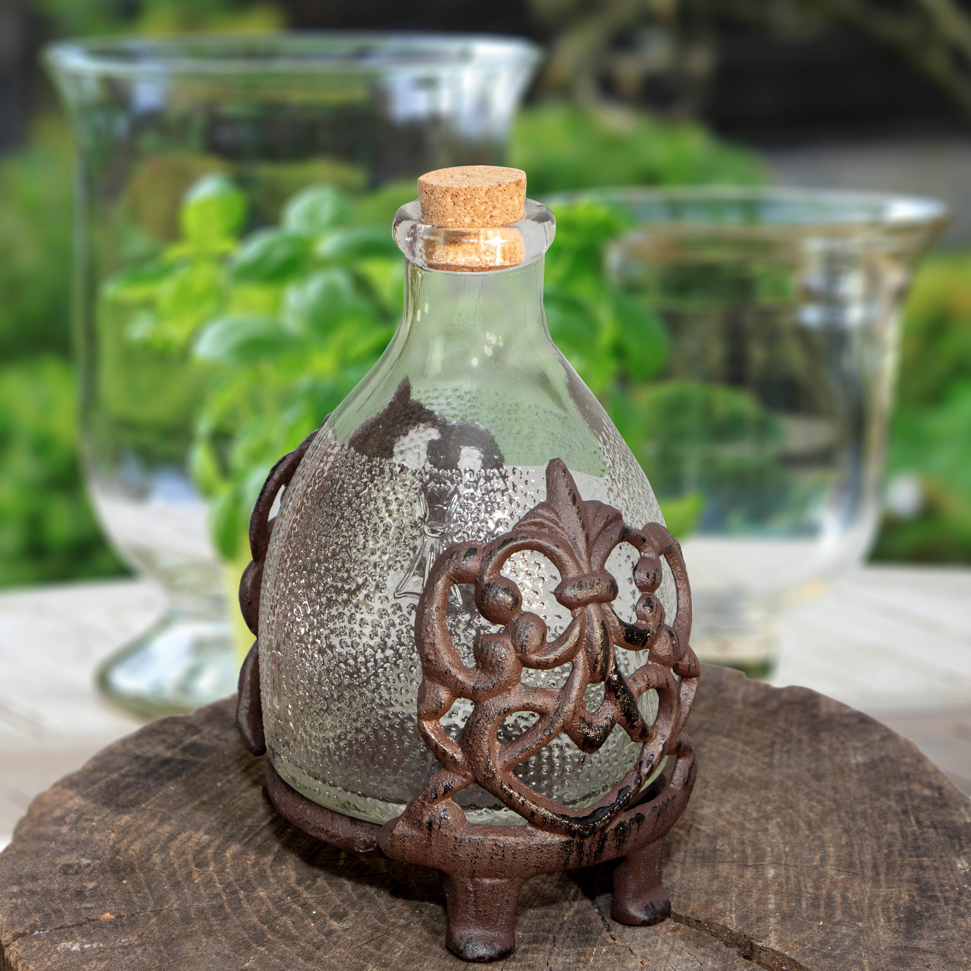 Wespenfalle, Glas, Gusseisen, Dekoration