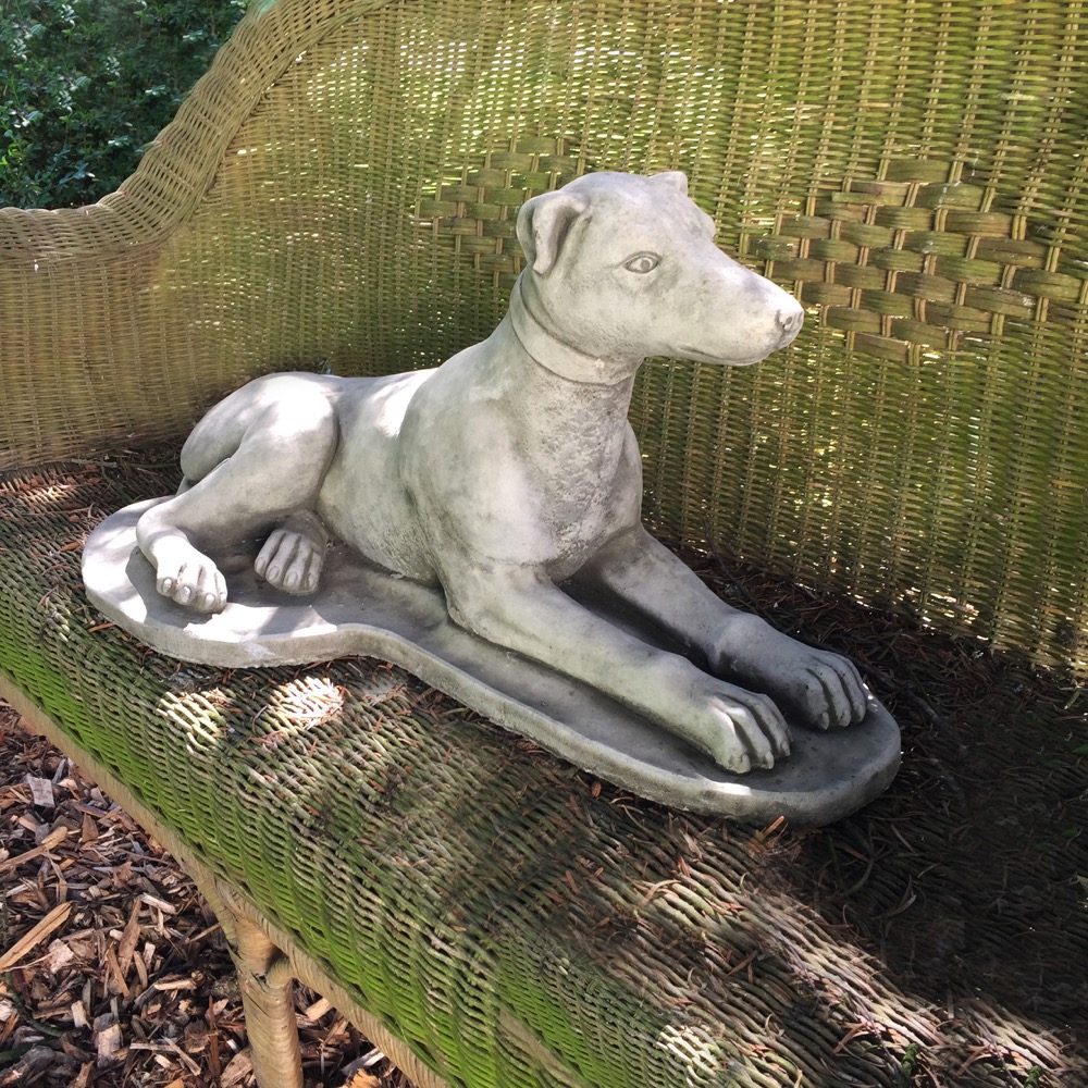 Windhund Figur Eingang - Hundefiguren Tierfigur Hund - Steinfiguren Hauseingang