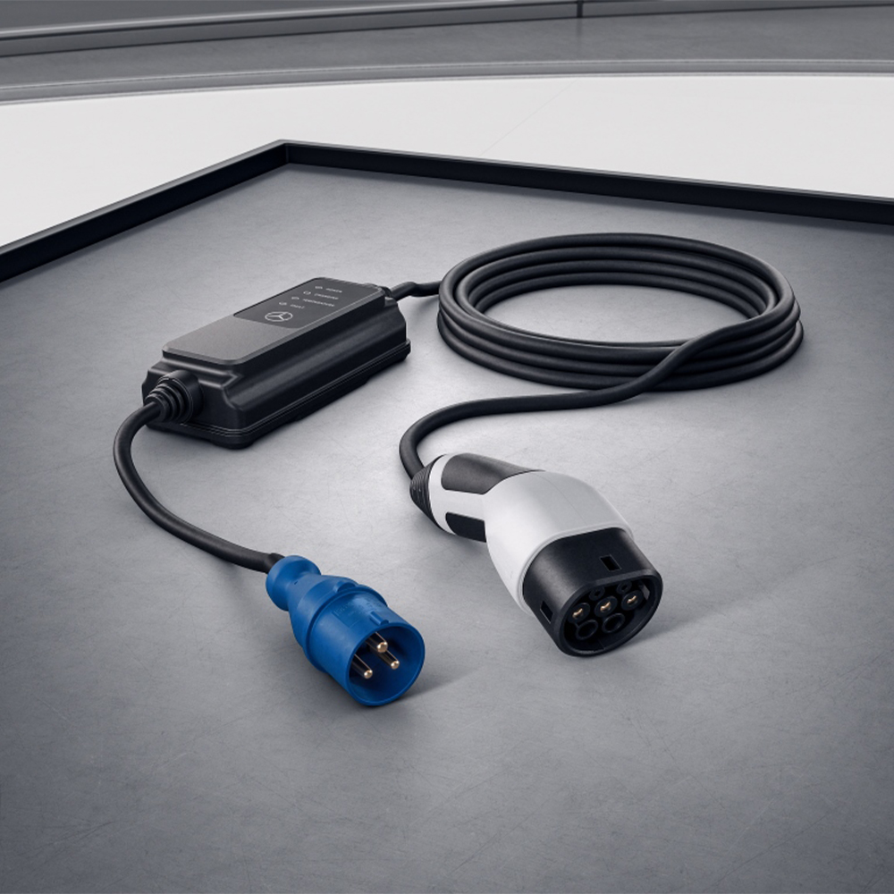 Mercedes-Benz Ladekabel für Industriesteckdose, Mode 2, IEC 60309 CEE, 8m glatt, 16A