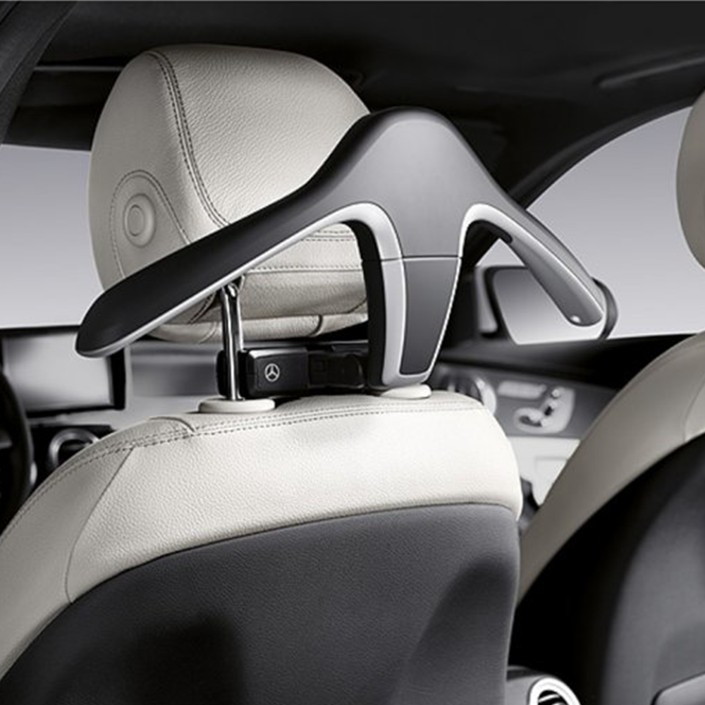 Mercedes-Benz Basisträger und Kleiderbügel Set Style & Travel Equipment, schwarz, Kunststoff