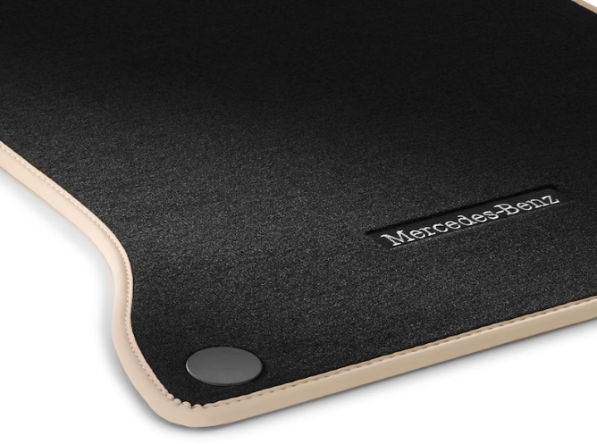 Mercedes-Benz Velours-Fußmatten 4er-Set Classic, schwarz/comobeige, A-Klasse (176), B-Klasse (246), CLA (117), GLA (156)