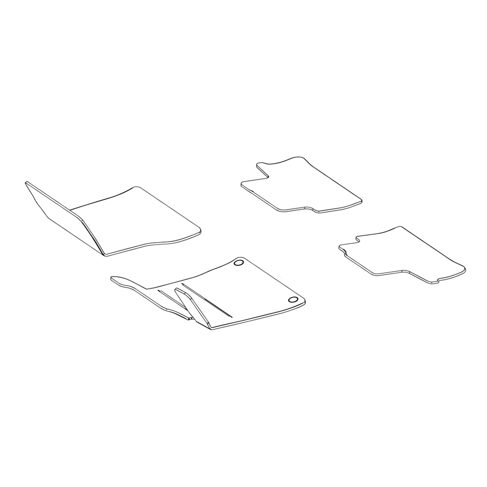 Mercedes-AMG Fußmatten 4er-Set, schwarz, B-Klasse (247)