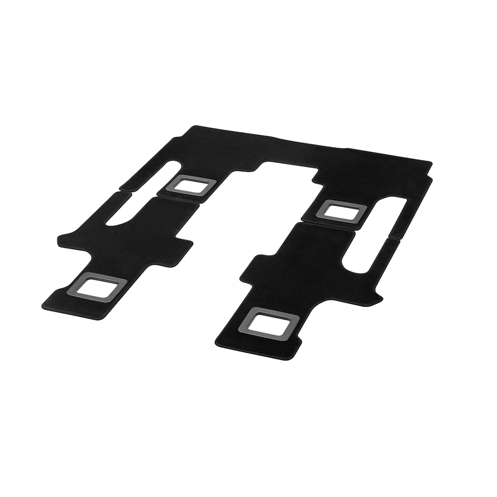 Mercedes-Benz Kollektion Veloursmatten, Fahrgastraum, mit Doppelschiene, 3-teilig, 2 Schiebetüren, mit Tisch klappbar, mit Fondklimatisierung, schwarz, V-Klasse/ EQV, Vito/ eVito