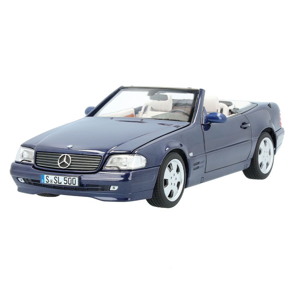 Mercedes-Benz Classic Kollektion SL 500 R129 (1998-2001) Modellauto, azurblau, 1:18