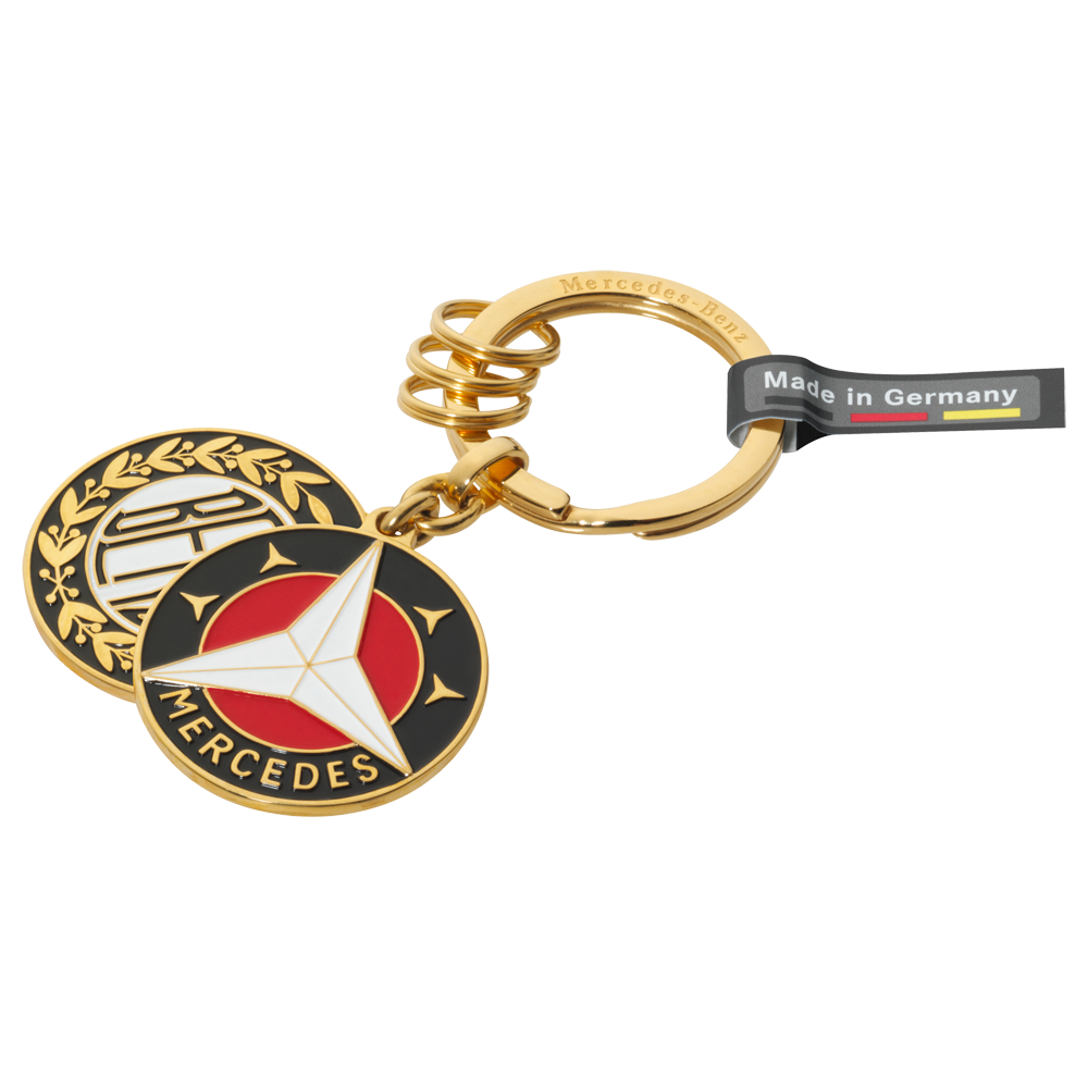 Mercedes-Benz Kollektion Schlüsselanhänger Sindelfingen gold Messing