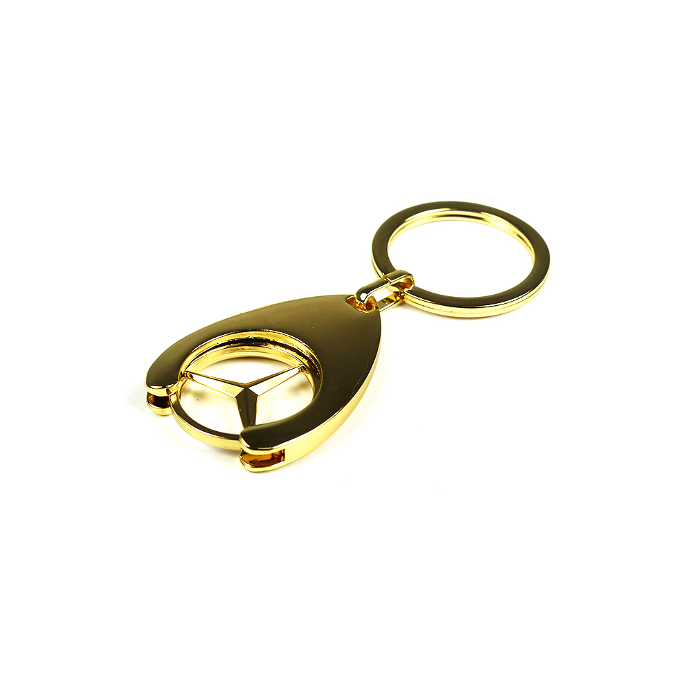 Mercedes-Benz Kollektion Schlüsselanhänger Einkaufswagenchip gold