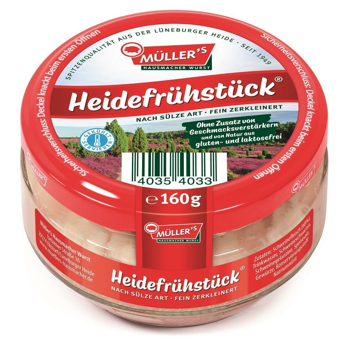 6x Müller's Heidefrühstück 160g Glas