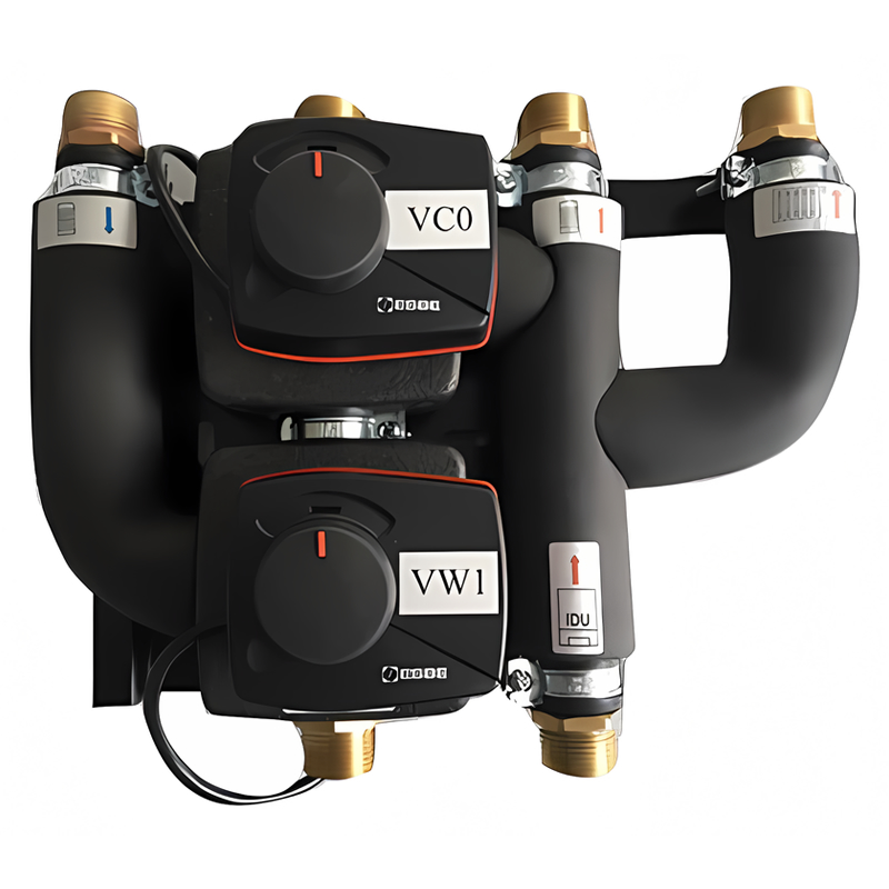 BOSCH Zubehör für Luft/Wasser-Wärmepumpe VC0-VW1, Anschlussgruppe mit 2 Umschaltventilen - 7738333058