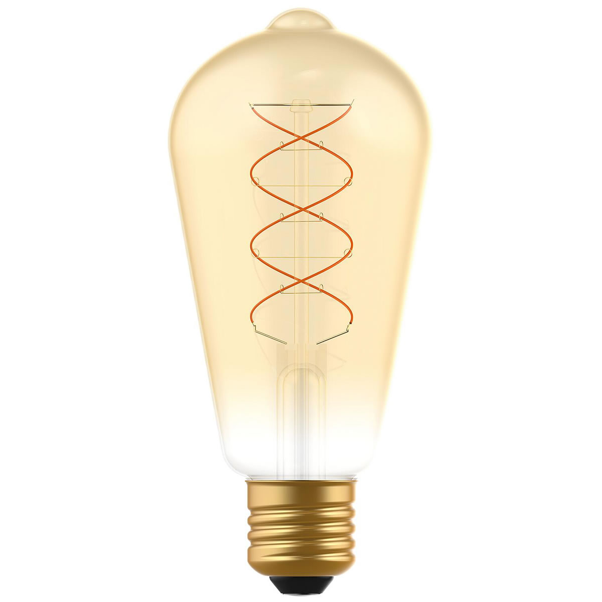 LED's light LED Deko/Vintage Leuchtmittel - Röhrenform ST64, E27, 4W, 1800K, Gold 330° - dimmbar - 250 lm