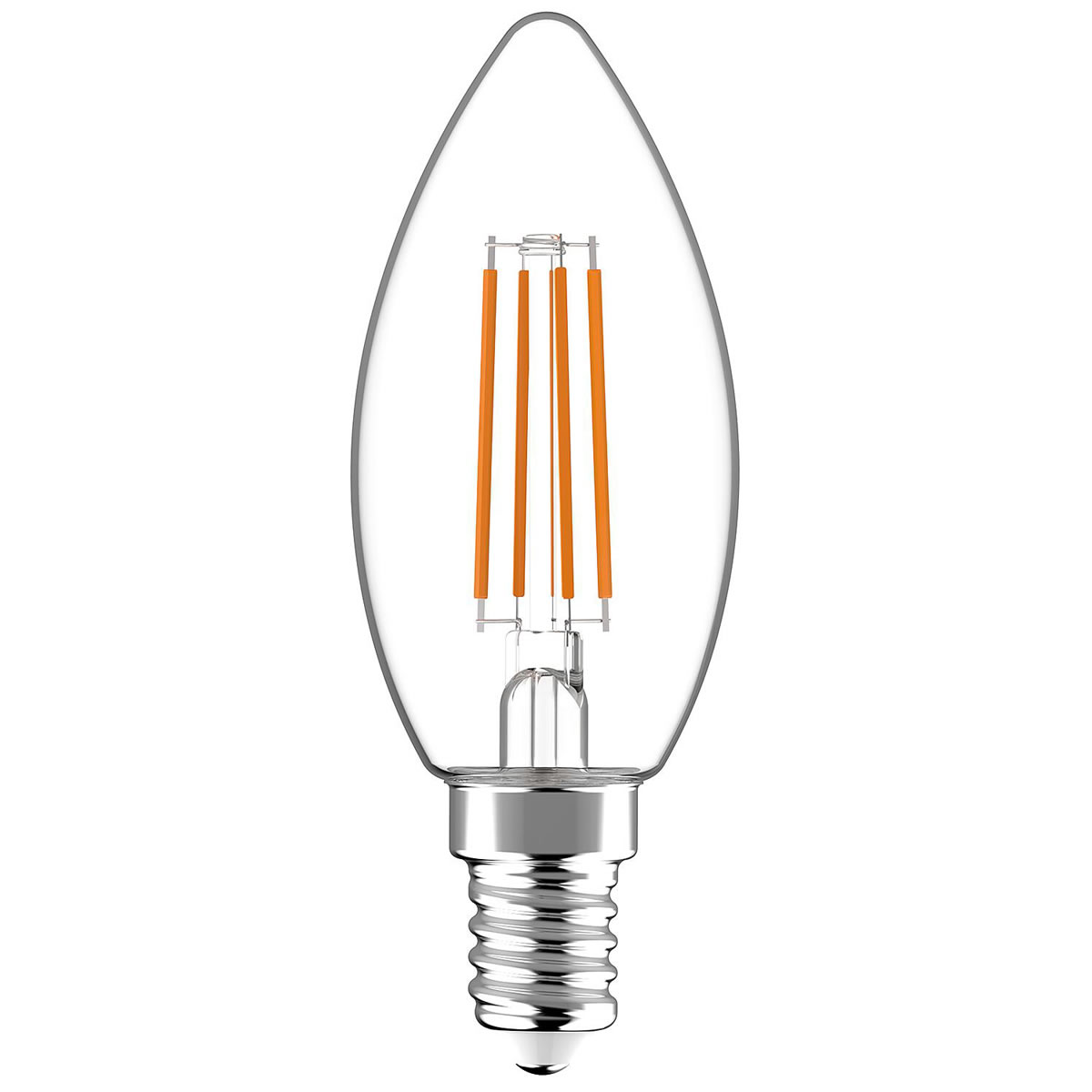 LED's light LED Filament Leuchtmittel - Kerze C35, E14, 4,5W, 2700K, Klar 330° - 470 lm