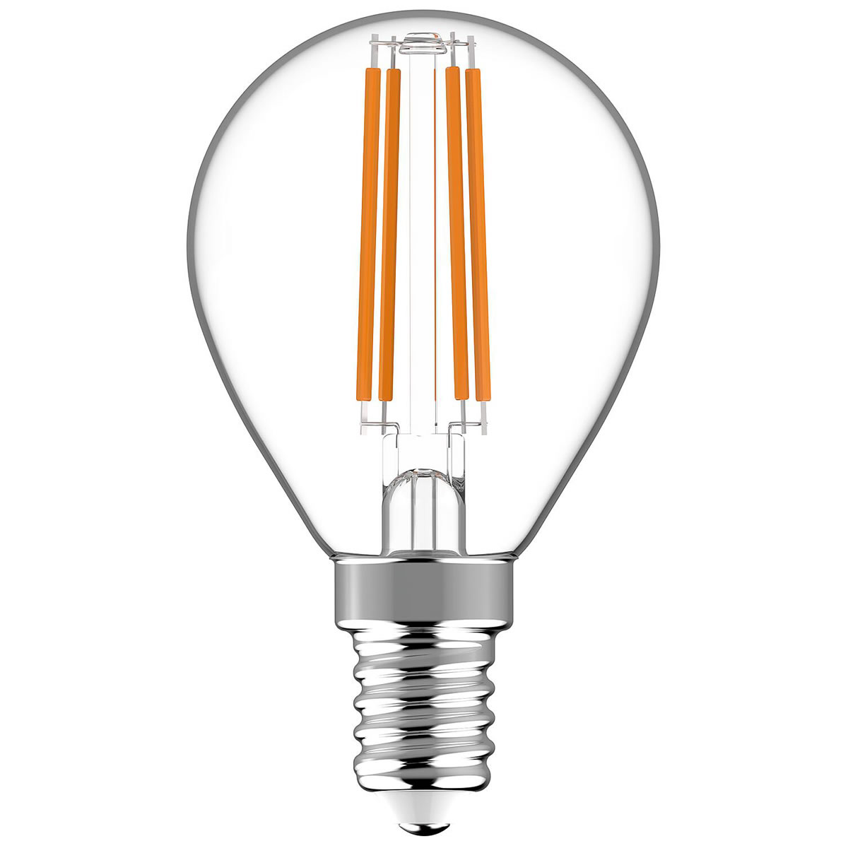 LED's light LED Filament Leuchtmittel - Tropfenlampe G45, E14, 4,5W, 2700K, Klar 330° - 470 lm