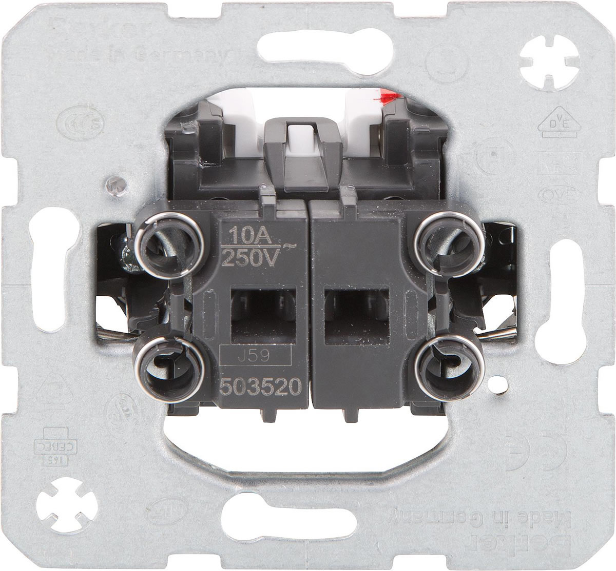 Unterputz-Jalousie-Taster Berker 503520, 250V, 10A