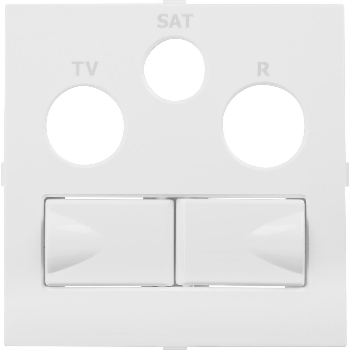Zentralstück für Multimedia-Dose 701309, Polarweiß, Unterputz-Einsatz