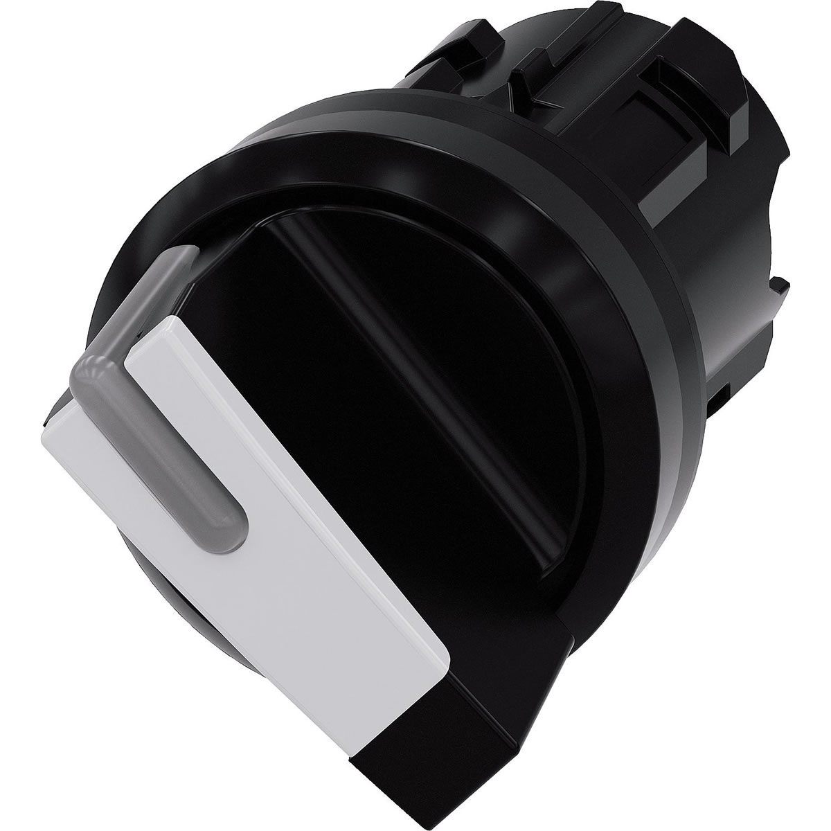 Siemens Knebelschalter beleuchtbar, 22 mm rund, schwarz, weiß 3SU1002-2BC60-0AA0