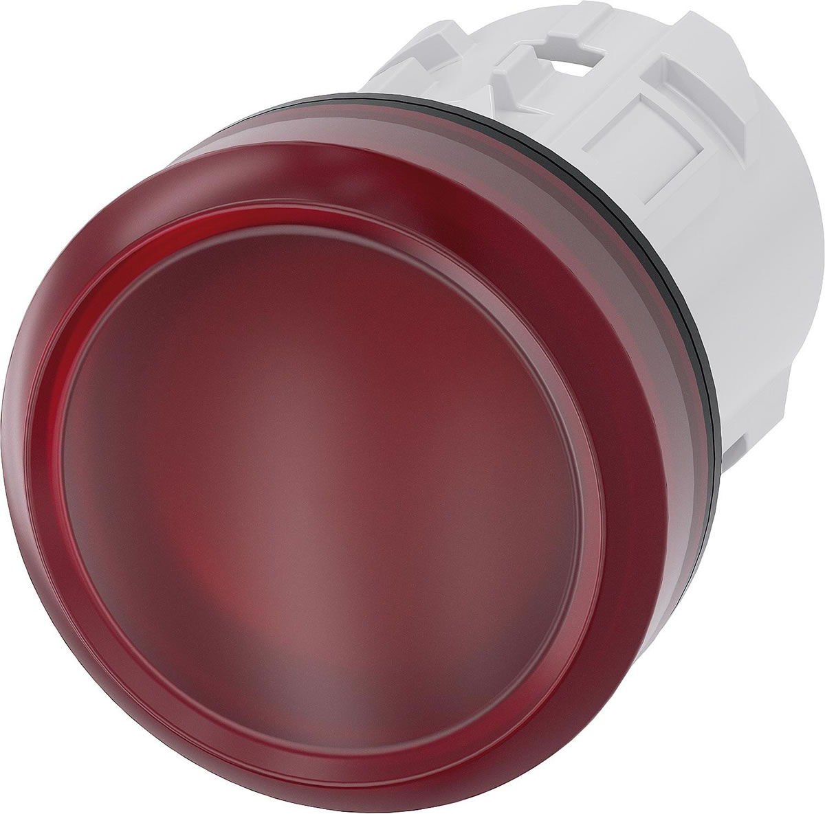 Siemens Leuchtmelder 22mm, rund, rot, Linse, glatt 3SU1001-6AA20-0AA0