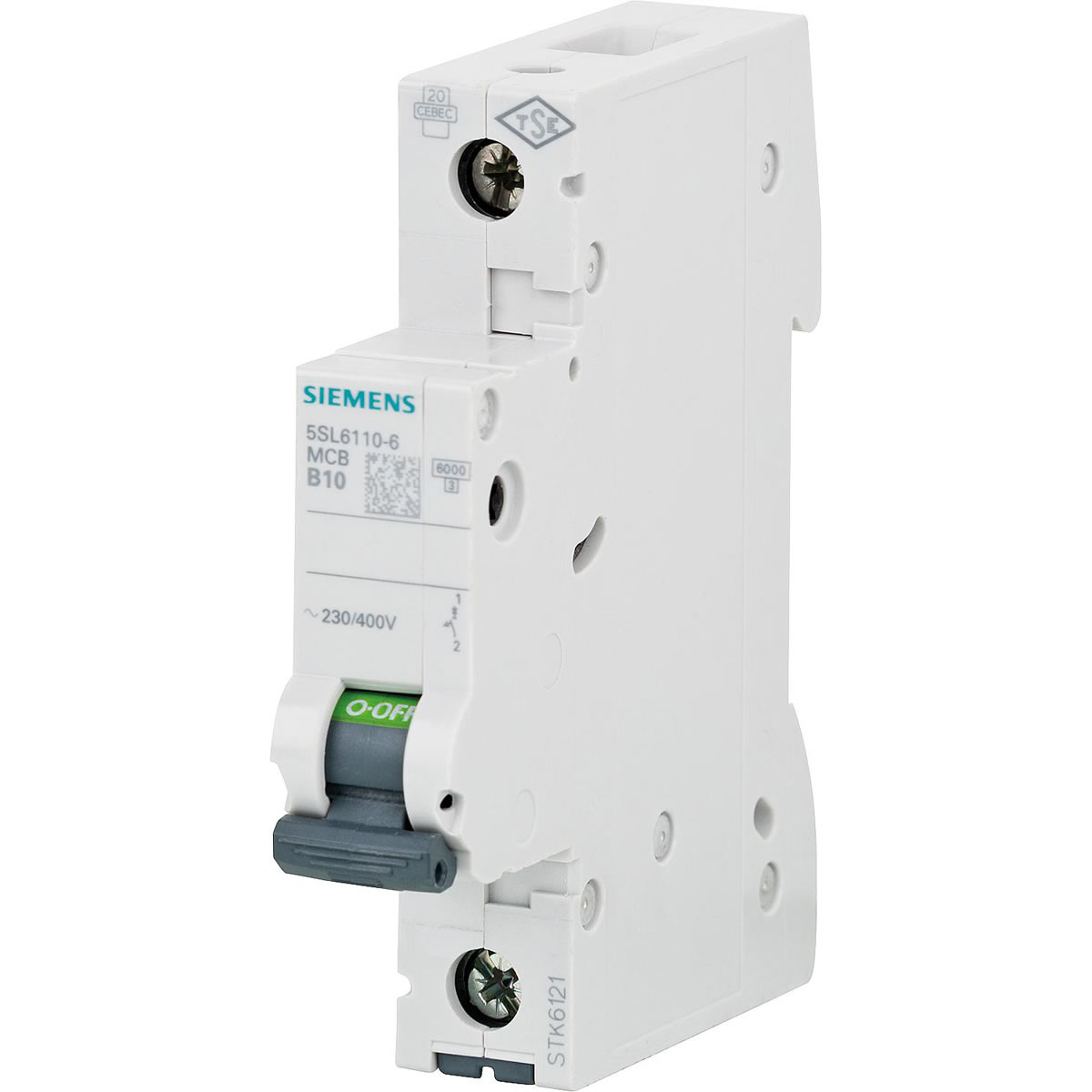 Leitungsschutzschalter Siemens, 6KA, B10A, 1-polig, 5SL6110-6