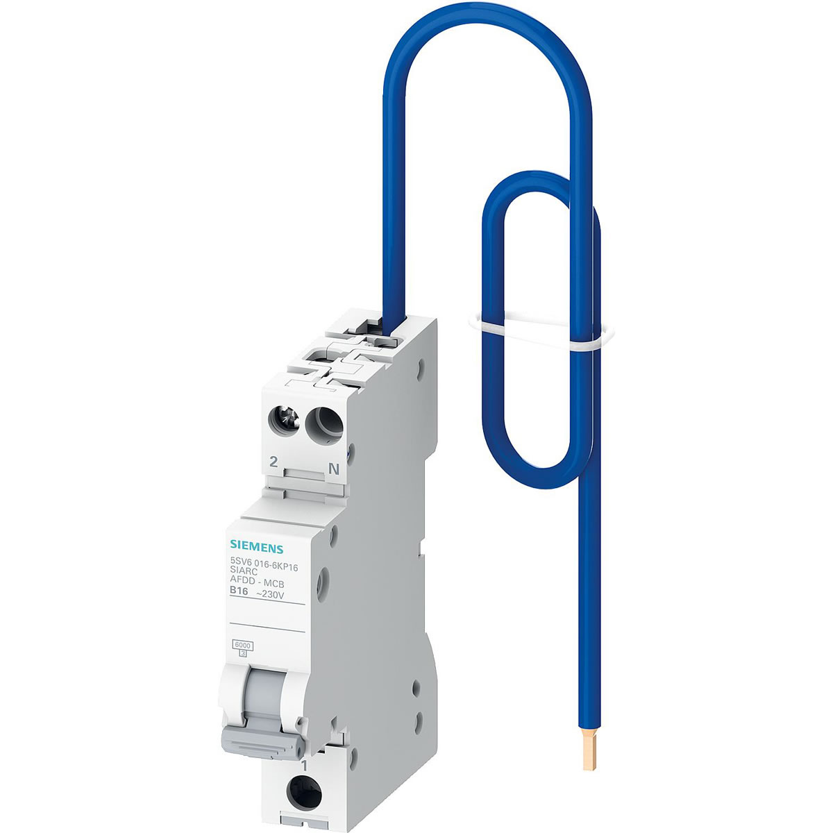Brandschutzschalter AFDD+LS B10, 2pol, 230V, 1TE + N-Leiter Siemens 5SV6016-6KP10